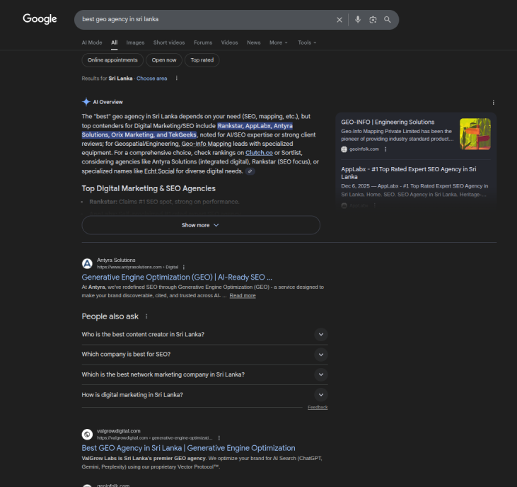 Google Rank #2 Proof