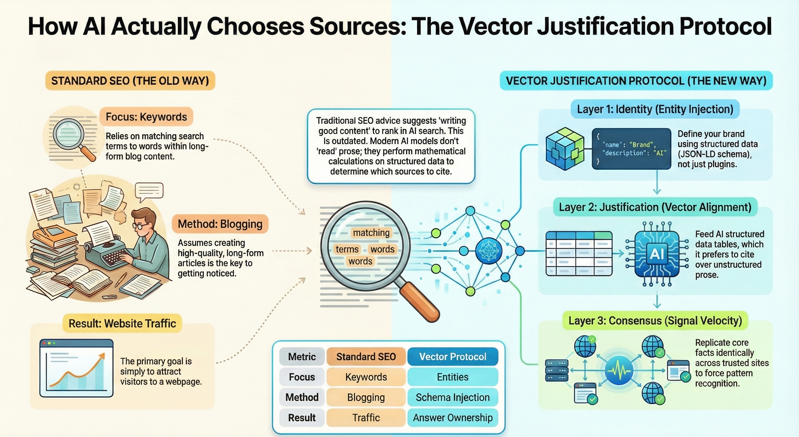 Vector Justification Protocol Diagram